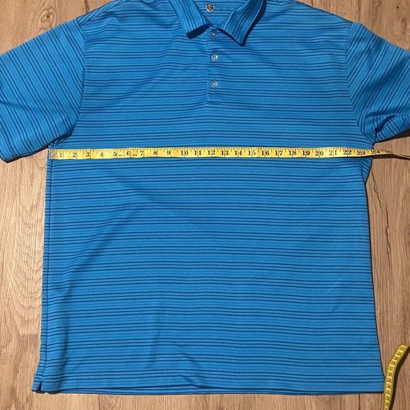 Nike Golf Men’s Stripe Polo Shirt Blue XL Short Sleeve - Picture 6 of 10